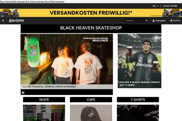 Startseite von blackheavenshop.com