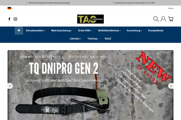 Startseite von taccompany.de